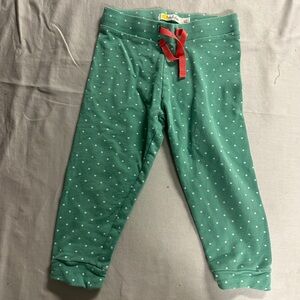 Baby Boden Green Polka Dot Leggings with Red Bow